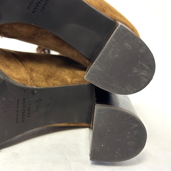 Stuart Weitzman Cyler Boot Suede Shoe Poetcore Dark Academia Combat Brown Size 7 - Picture 11 of 14